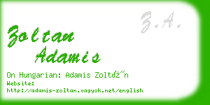 zoltan adamis business card